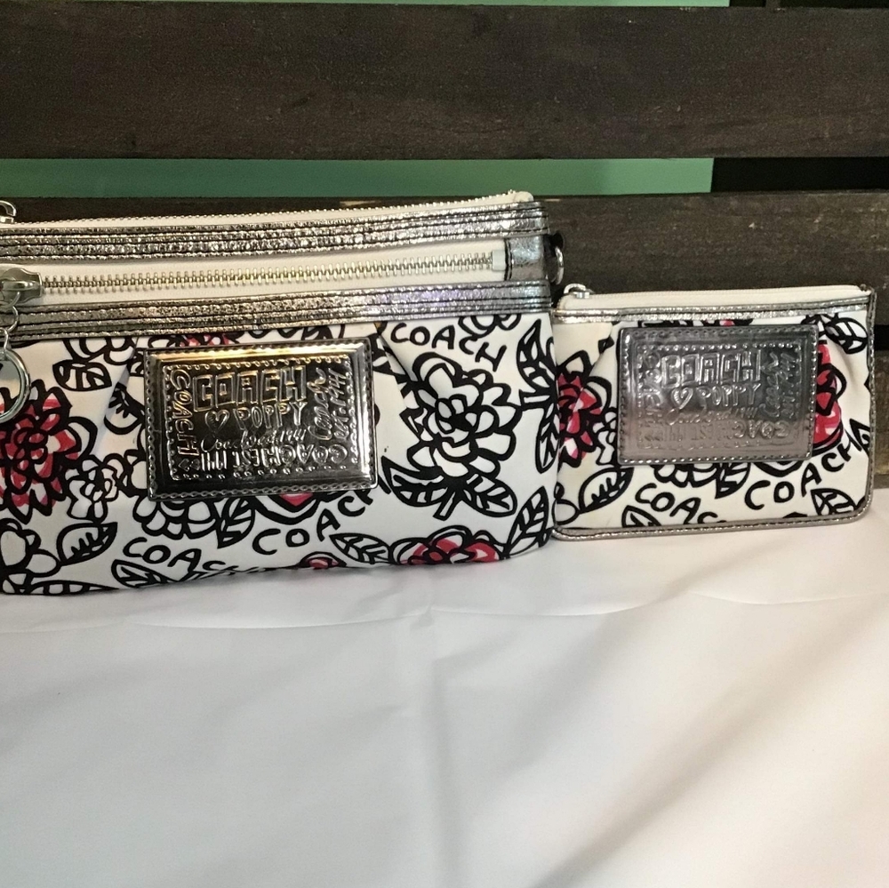 Vintage Coach handbag and coin wallet